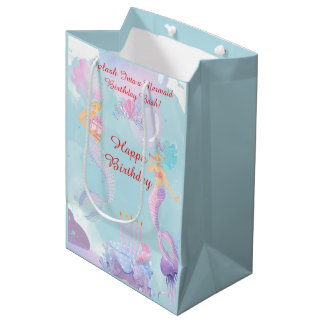 Splash Into a Mermaid Birthday Bash! Medium Gift Bag