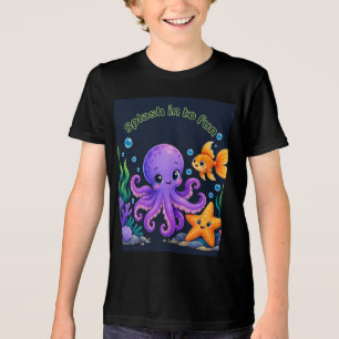 Splash Into Fun Ocean Friends T-Shirt – Octopus, G Tri-Blend Shirt