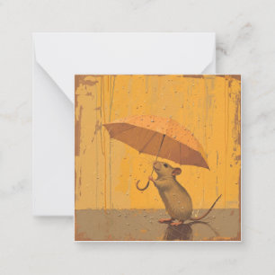 Splash Into Inspiration: Rainy Day Mouse Card