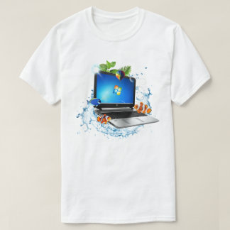 Splash Laptop Frutiger Aero ( Masculine ) T-Shirt