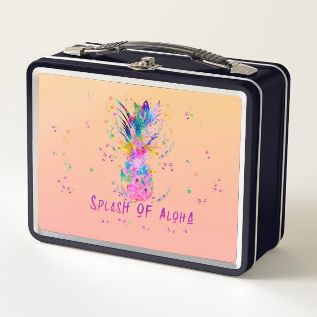 Splash of Aloha Retro Lunch Box (Front)