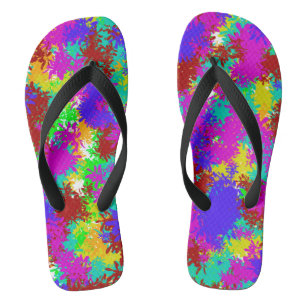 Splash Of Artsy By CBDOilPrincess  Leggings Flip Flops