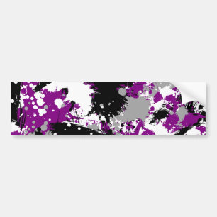 Splash of Colour - Asexual Pride  Bumper Sticker