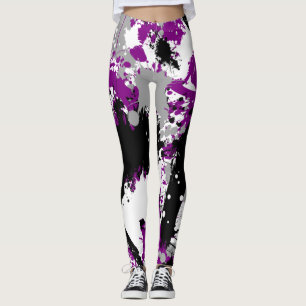 Splash of Colour - Asexual Pride  Leggings