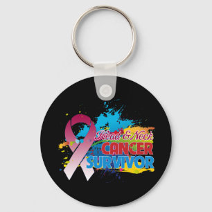Splash of Colour - Head and Neck Cancer Survivor Key Ring