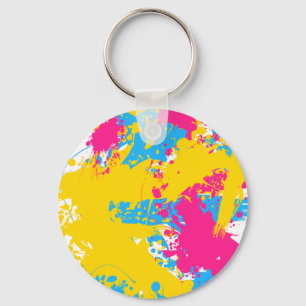 Splash of Colour Pansexual Pride Key Ring