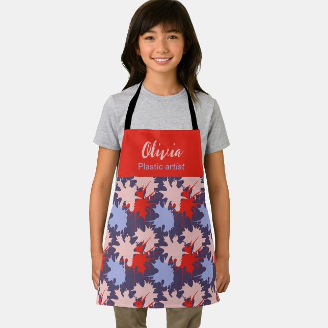 Splash of colours Plastic artist Apron (Insitu)