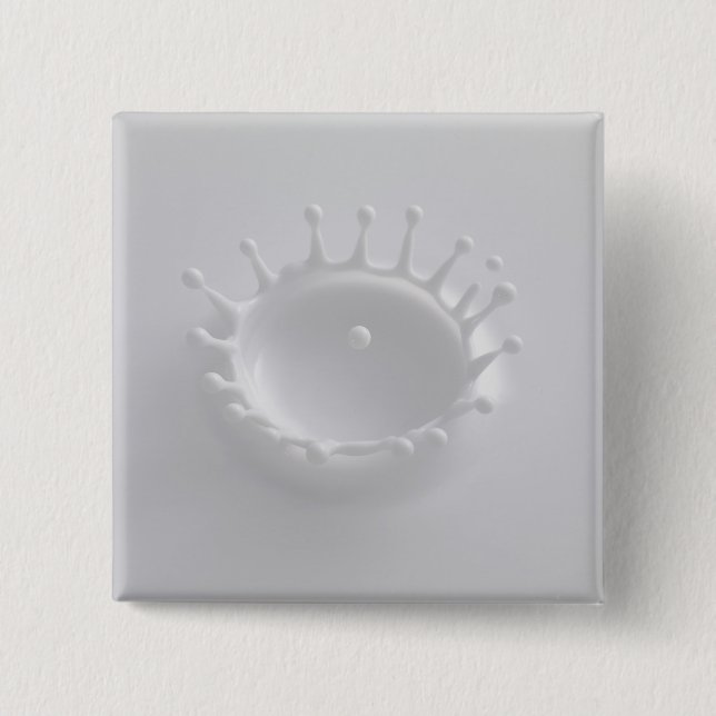 Splash of Milk 15 Cm Square Badge (Front)