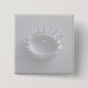 Splash of Milk 15 Cm Square Badge