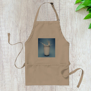 Splash Of Milk In Glass Drink Apron