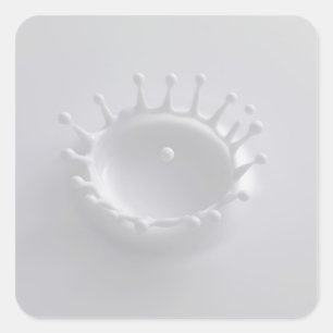 Splash of Milk Square Sticker