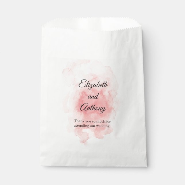 Splash of Pink Elegant Wedding Favour Bag (Front)