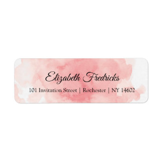 Splash of Pink Wedding Return Address Labels