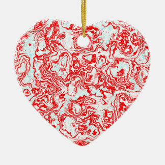 Splash of Red Ceramic Heart Ceramic Tree Decoration