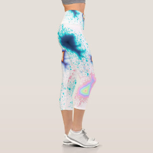 Splash of Vibrant Eclectic Colours Capri Leggings