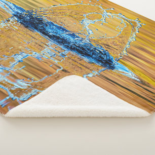 Splash on a fall evening sherpa blanket
