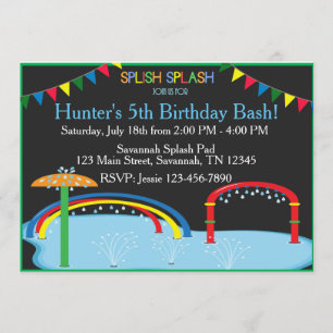 Splash Pad Birthday Inviation Invitation
