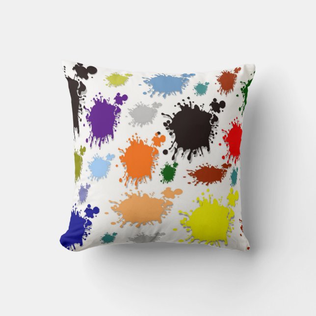 Splash Paint American MoJo Pillow (Front)
