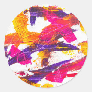 splash paint classic round sticker
