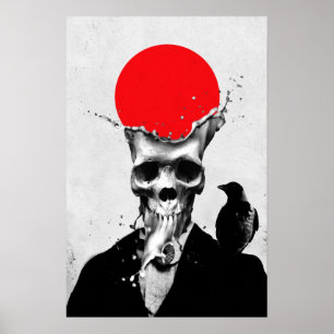 Splash Skull Poster
