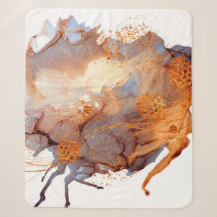 Splash Valley. Natural luxury. Royal art. Oriental Sherpa Blanket
