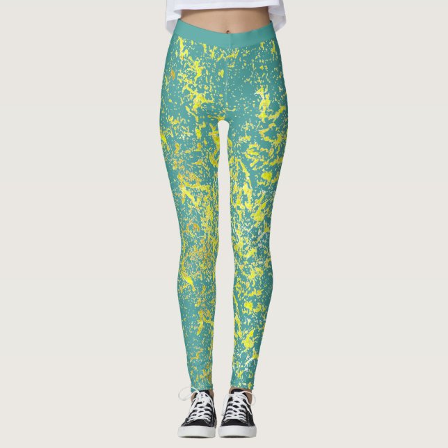 splash yellow leggings (Front)