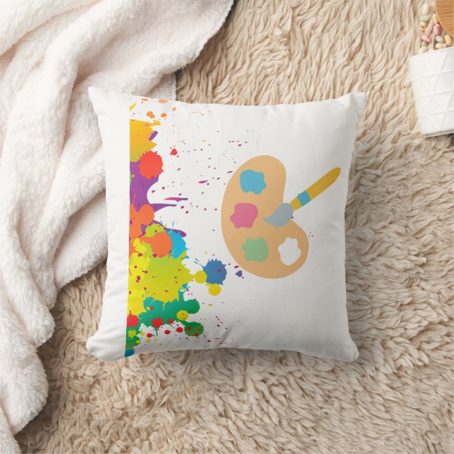 splashed paint cushion (Blanket)