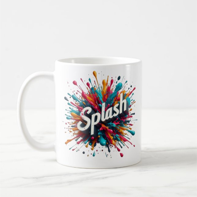 splashes of paint coffee mug (Left)