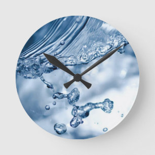 Splashing Art Round Clock