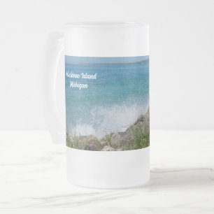 Splashing At Mackinac Frosted Mug