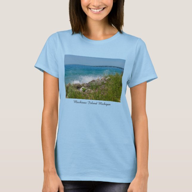 Splashing At Mackinac T-shirt (Front)