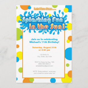 Splashing Fun in the Sun Invitation