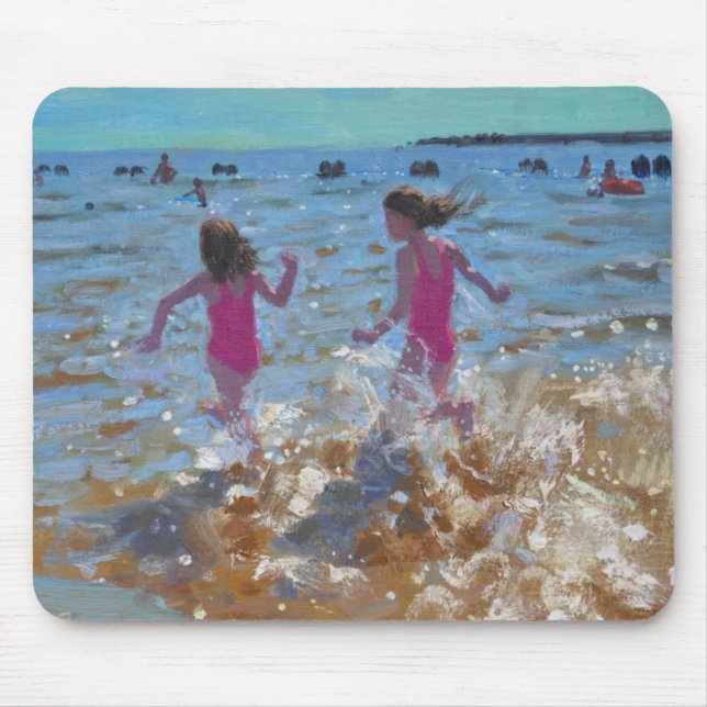 Splashing in the sea Clacton. 2014 Mouse Mat (Front)
