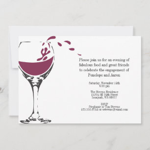 Splashing Merlot Party Invitation