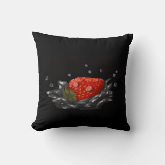 Splashing strawberry cushion