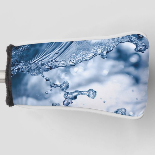 Splashing water with bubbles Putter Golf Head Cove Cover (Front)