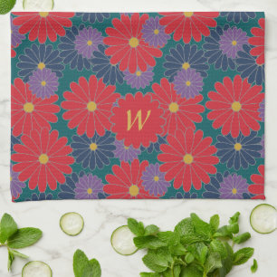 Splashy Fall Floral Kitchen Towel