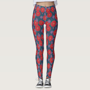 Splashy Fall Floral Leggings
