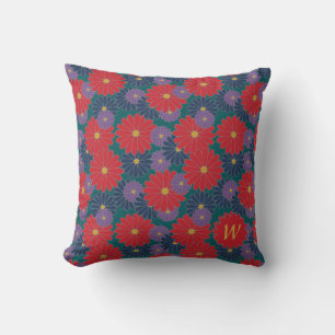 Splashy Fall Floral Pillow