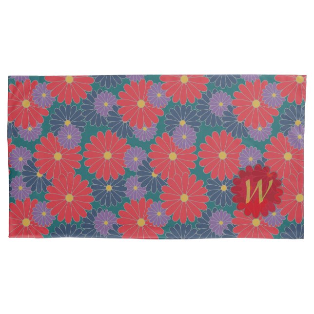 Splashy Fall Floral Pillow Case (Front)