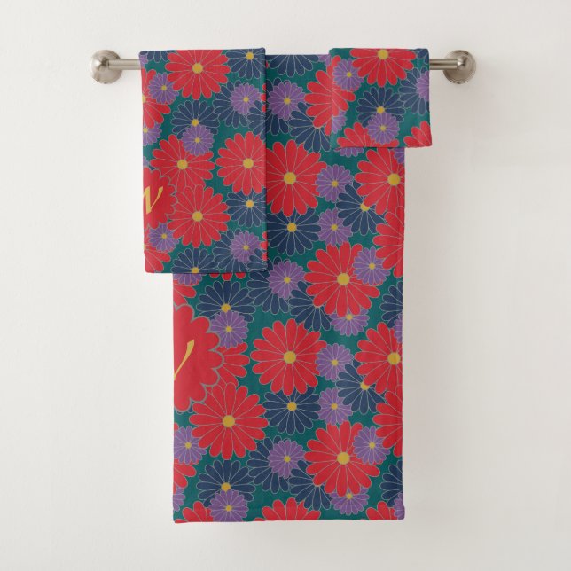 Splashy Fall Floral Towel Set (Insitu)