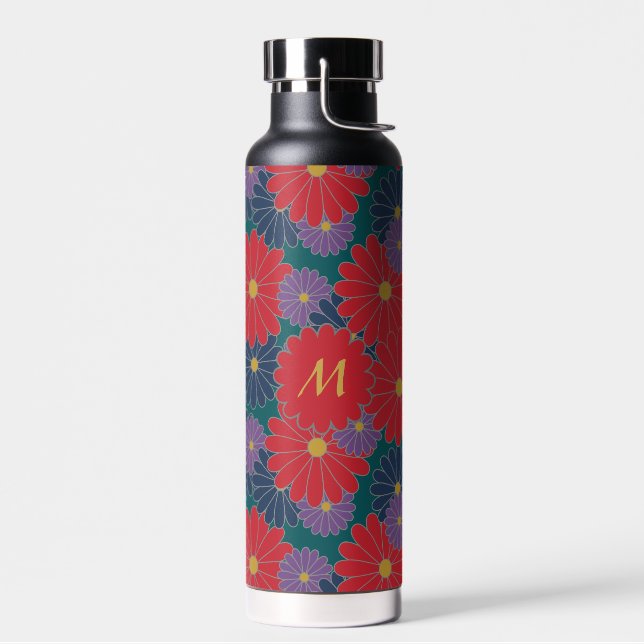 Splashy Fall Floral Water Bottle (Left)
