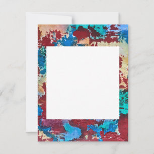 Splashy-Hand Painted Abstract Art Brushstrokes Card