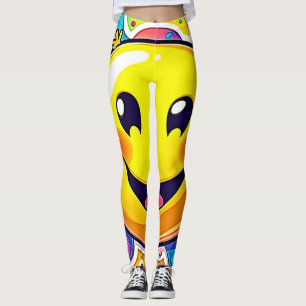 Splashy Happy Emoji Fun Leggings