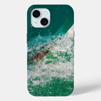 Splashy Ocean Waves Design iPhone 15 Case