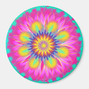 Splashy Pink Lady by Power Flower Magnet