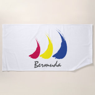 Splashy Sails_Paint-The-Wind_Bermuda Beach Towel