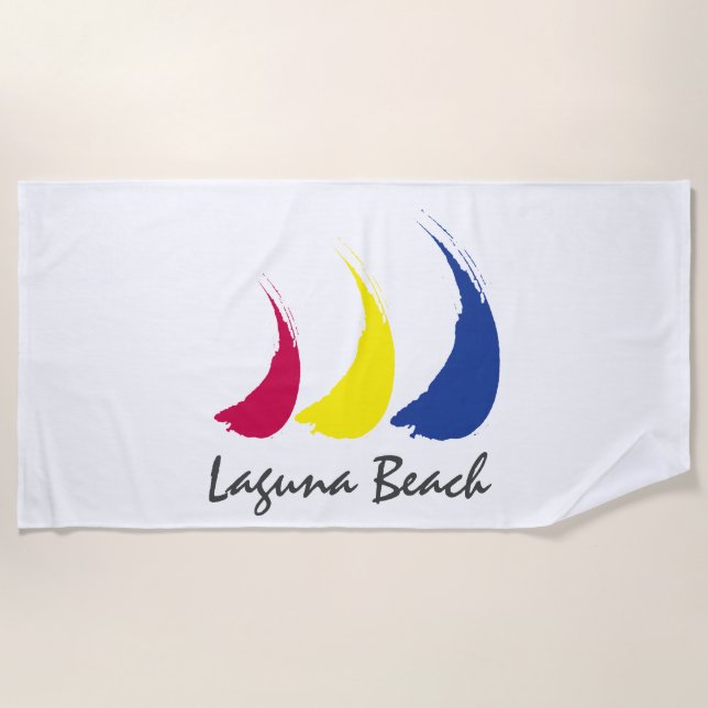 Splashy Sails_Paint-The-Wind_Laguna Beach Towel (Front)