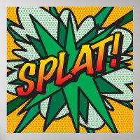 SPLAT Comic Book Pop Art Modern Retro Fun