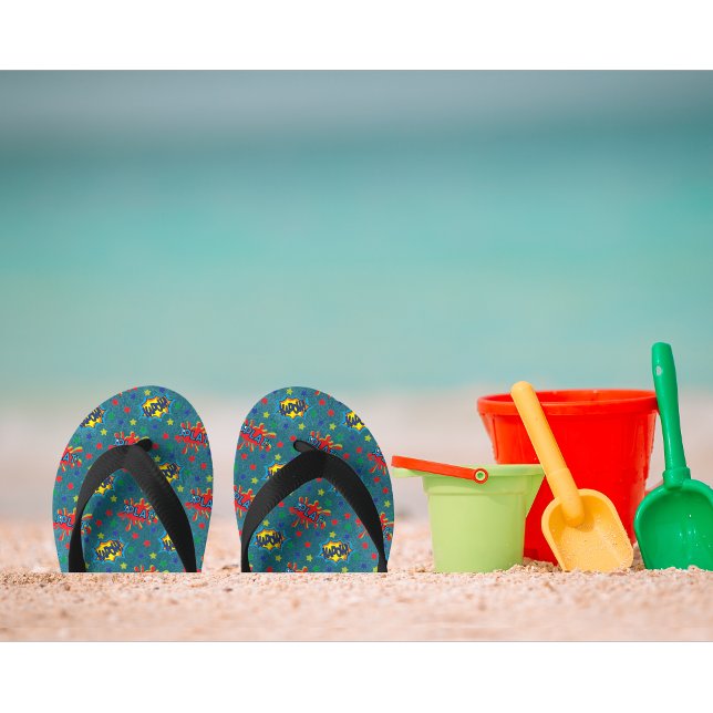 Splat Kapow Kid's Flip Flops (Creator Uploaded)